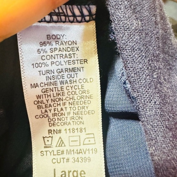 Bleu Navy Blue and White Dot Print Tunic Top Stylish Casual Short Sleeve L - Picture 7 of 8